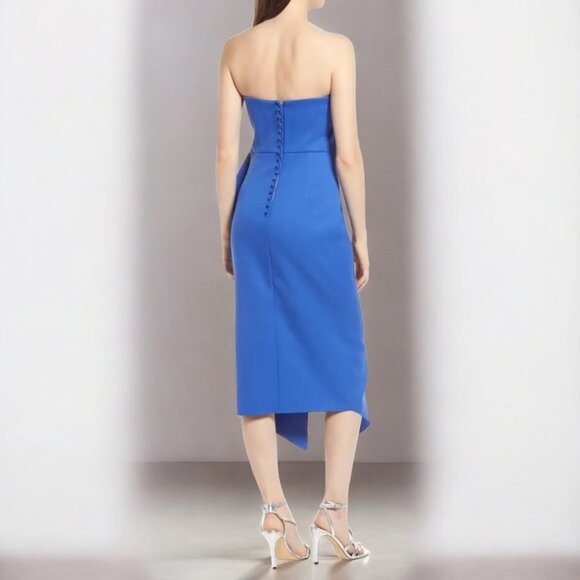 NWT Elliatt Reception Ruffle Strapless Cocktail Midi Dress - Picture 10 of 12